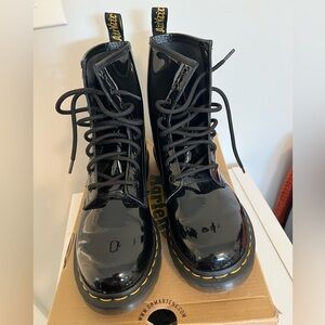 Dr. Martens Black Patent Leather boots Size 9